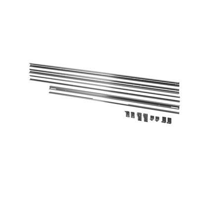GoodHome Atomia Satin Silver Effect Sliding Wardrobe Door Track Set (L)2250mm (W)2000mm from B&Q