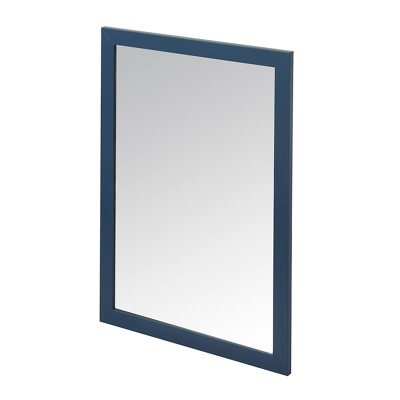 GoodHome Perma Blue Rectangular Wall-Mounted Bathroom Mirror (H)70Cm (W)50Cm from B&Q