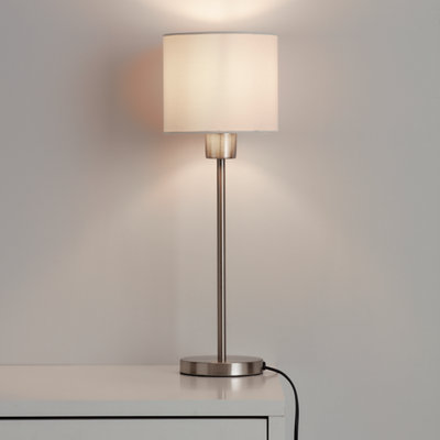 GoodHome Kpezin Cream Fabric Dyed Circular Light Shade (D)15Cm from B&Q