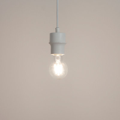 B&Q -  Klentony Matt White Pendant Ceiling Light(Dia)100mm