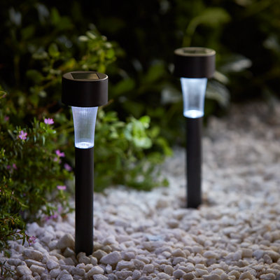  - Black Solar-Powered Integrated Led Outdoor Stake Light