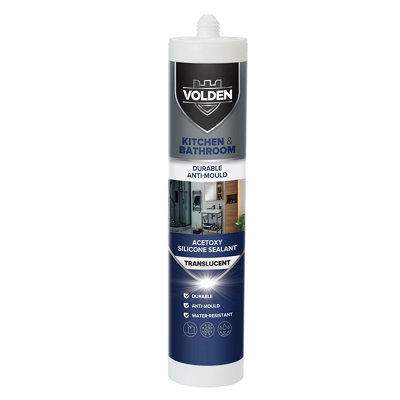 Volden Translucent Silicone-Based Bathroom & Kitchen Cartridge Sealant280Ml from B&Q