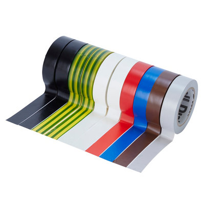 Diall Multicolour Electrical Tape (L)10M (W)15mmPack Of 10 from B&Q