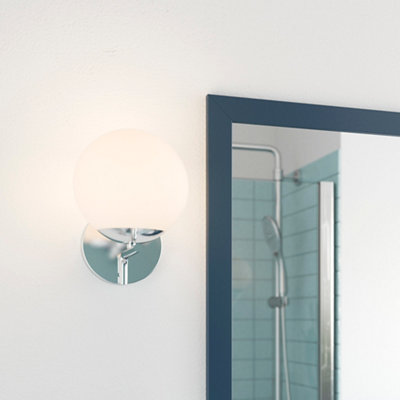 GoodHome Dorres Pendant Silver Chrome Effect Wired Bathroom Wall Light from B&Q