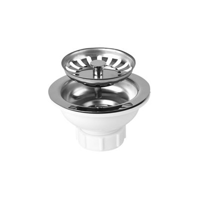Flomasta Silver Sink Waste(Dia)113.5mm from B&Q