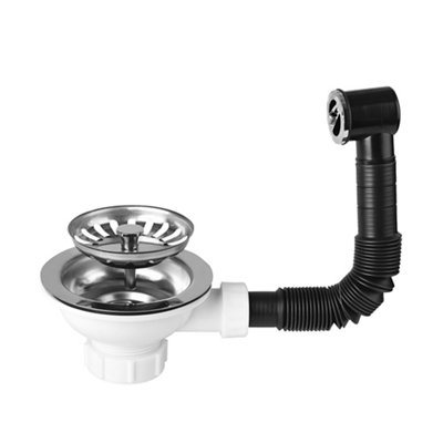 Flomasta Silver Sink Waste Kit(Dia)113.5mm from B&Q