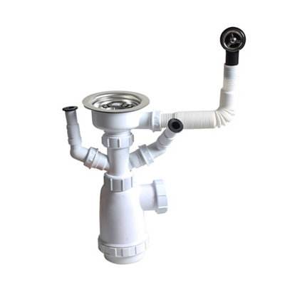 Flomasta Standard Bottle Sink Trap With Adjustable Height (Dia)114mm from B&Q
