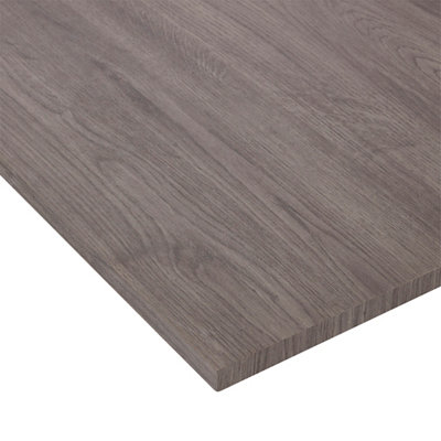 Grey Matt Oak Effect Square Edge Furniture Panel(L)1.2M (W)300mm (T)18mm from B&Q