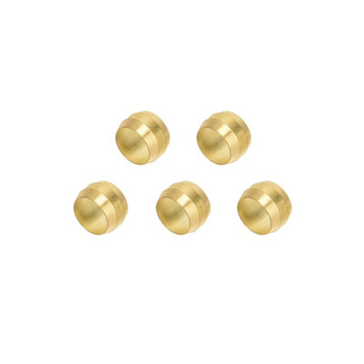 Flomasta Brass Compression Olive (Dia)8mmPack Of 5 from B&Q