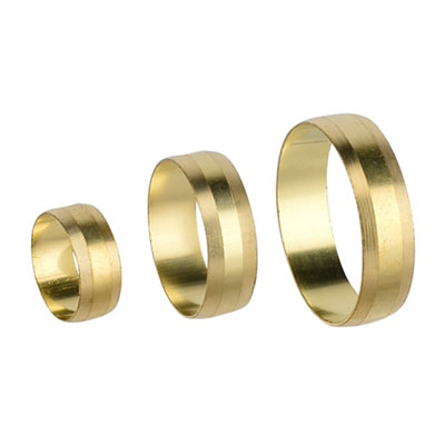 Flomasta Brass Compression Olive (Dia)28mmPack Of 24 from B&Q