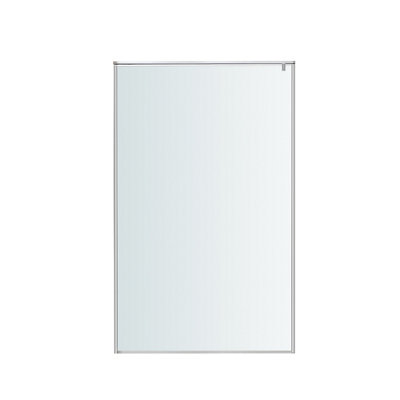 GoodHome Ezili Clear Toughened Safety Glass Minimal Frame Walk-In Wet Room Glass Screen (H)195Cm (W)119Cm from B&Q