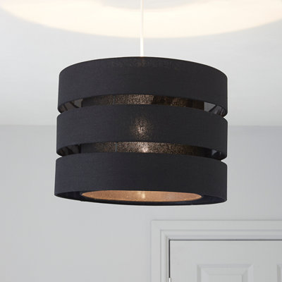 Trio Black Pendant Cylinder Light Shade (D)35Cm from B&Q