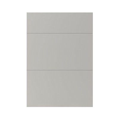 B&Q -  Stevia Matt Grey 3 Drawer FrontPack Of 1 (H)715mm (W)497mm (T)18mm