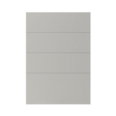 B&Q -  Stevia Matt Grey 4 Drawer Multi Drawer Front (H)715mm (W)497mm (T)18mm