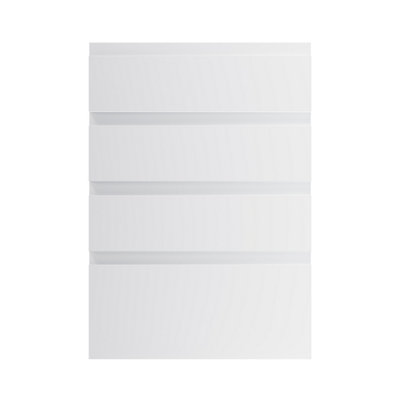 B&Q -  Garcinia Integrated Handle Gloss Light Grey 4 Drawer FrontPack Of 1 (H)715mm (W)497mm (T)19mm