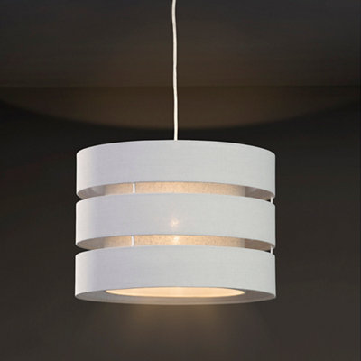 Trio Light Grey Pendant Cylinder Light Shade (D)28Cm from B&Q