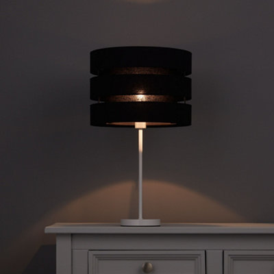 Trio Black Contemporary Cylinder Light Shade (D)28Cm from B&Q