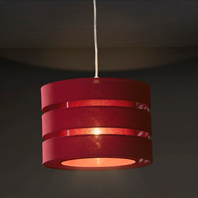 Trio Crimson Red Pendant Cylinder Light Shade (D)28Cm from B&Q