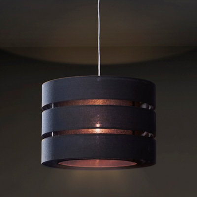 Trio Midnight Blue Pendant Cylinder Light Shade (D)28Cm from B&Q