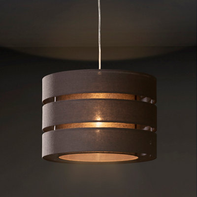 Trio Dark Grey Pendant Cylinder Light Shade (D)28Cm from B&Q