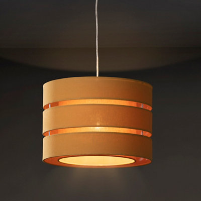 Trio Mustard Yellow Pendant Cylinder Light Shade (D)35Cm from B&Q