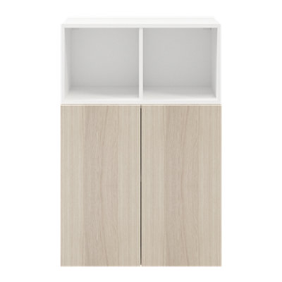 B&Q -  Atomia Freestanding White Oak Effect Office & Living Storage