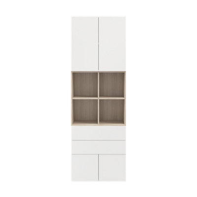 B&Q -  Atomia Freestanding Oak Effect Office & Living Storage