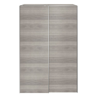 B&Q -  Atomia Freestanding Grey Oak Effect Particle Board Wardrobe (H)2250mm (W)1500mm (D)655mm