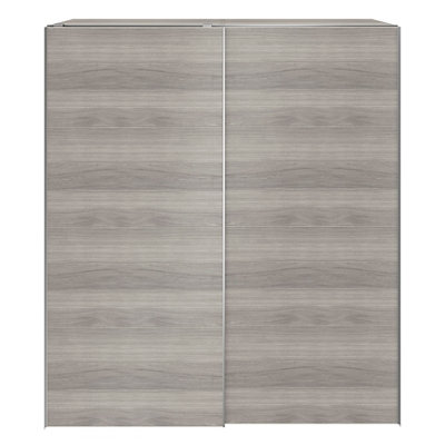 GoodHome Atomia Matt Grey Oak Effect Particle Board Wardrobe (H)2250mm (W)2000mm (D)655mm from B&Q