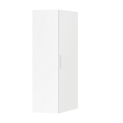 GoodHome Atomia Freestanding Matt White Particle Board Wardrobe (H)2250mm (W)1300mm (D)580mm from B&Q