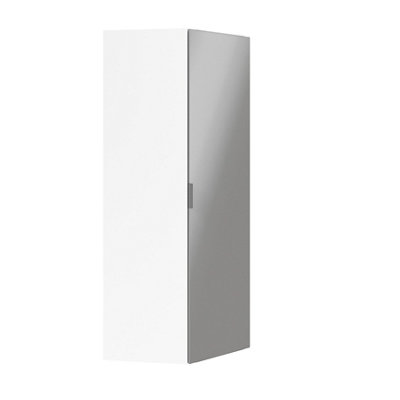 GoodHome Atomia Freestanding Matt White Particle Board Mirrored Wardrobe (H)2250mm (W)1300mm (D)580mm from B&Q