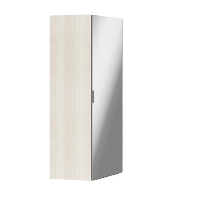 GoodHome Atomia Freestanding Matt Oak Effect Particle Board Mirrored Wardrobe (H)2250mm (W)1300mm (D)580mm from B&Q