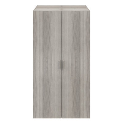 B&Q -  Atomia Freestanding Matt Grey Oak Effect Particle Board Wardrobe (H)1875mm (W)1000mm (D)600mm