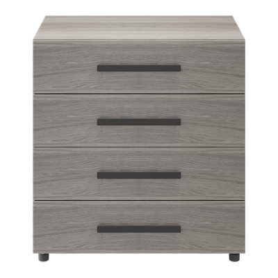 GoodHome Atomia Freestanding Matt Grey Oak Effect 4 Drawer Chest Of Drawers (H)800mm (W)750mm (D)450mm from B&Q