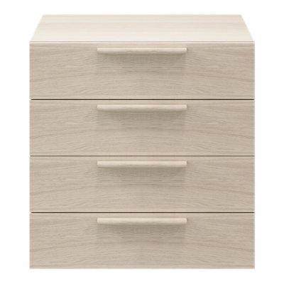 GoodHome Atomia Freestanding Matt Oak Effect 4 Drawer Chest Of Drawers (H)750mm (W)750mm (D)450mm from B&Q