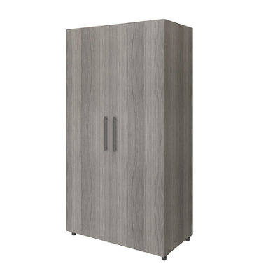 B&Q -  Atomia Freestanding Matt Grey Oak Effect Particle Board Wardrobe (H)1925mm (W)1000mm (D)600mm