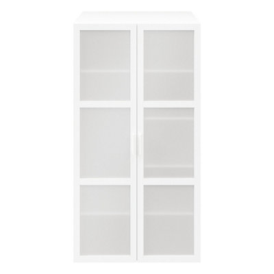 B&Q -  Atomia Freestanding White Particle Board Mirrored Wardrobe (H)1875mm (W)1000mm (D)580mm