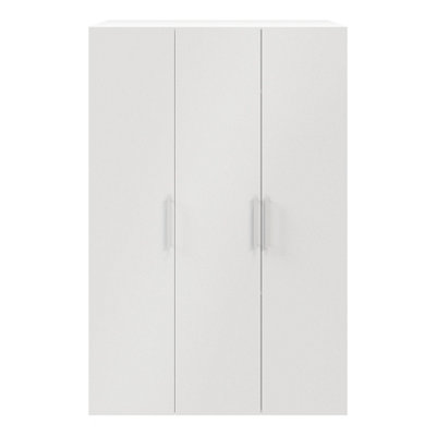 GoodHome Atomia Freestanding Matt White Chipboard Wardrobe (H)2250mm (W)1500mm (D)580mm from B&Q