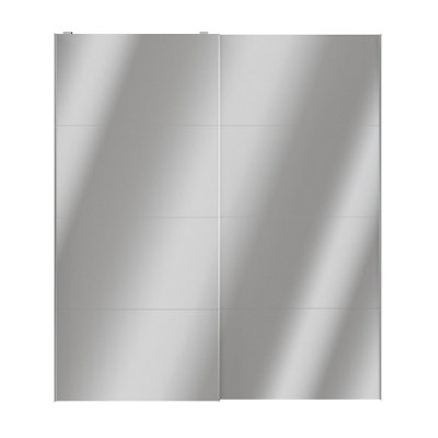 GoodHome Atomia Contemporary Mirrored Gloss 2 Door Sliding Wardrobe Door Kit (H)2250mm (W)2000mm from B&Q