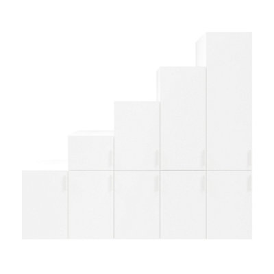 GoodHome Atomia Freestanding White Chipboard Wardrobe Dressing Unit (H)2250mm (W)3000mm (D)580mm from B&Q