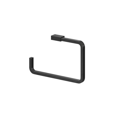 GoodHome Elland Matt Black Wall-Mounted Toilet Roll Holder (H)106mm (W)1700mm from B&Q