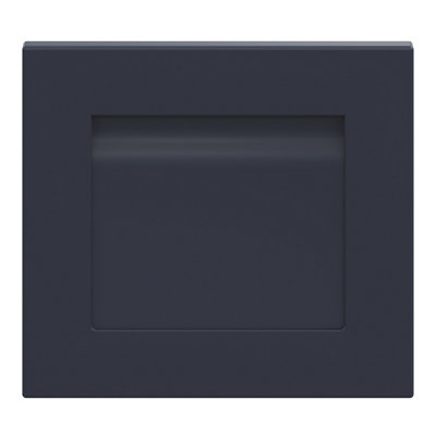 B&Q -  Garcinia Matt Navy Blue Shaker 2 Drawer FrontBridging Door & Bi-Fold Door 400mm