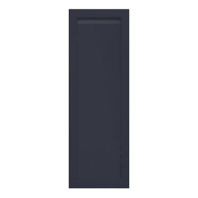 B&Q -  Garcinia Integrated Handle Matt Navy Blue Shaker 70:30 Tall Larder Cabinet Door (W)500mm (H)1467mm (T)20mm
