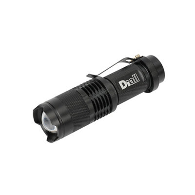 Diall Black 70Lm Led Battery-Powered Torch from B&Q