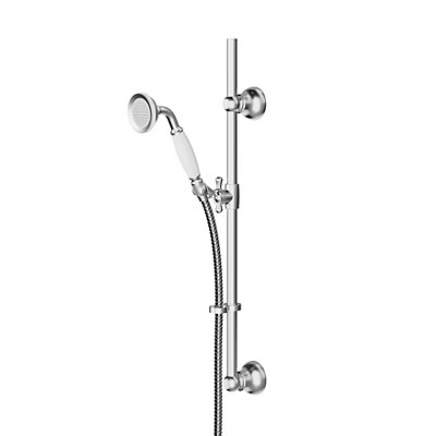 GoodHome Etel Chrome Effect Single-Spray Pattern Shower Kit from B&Q