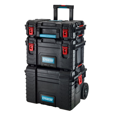 Erbauer Connecx Modular Storage 3 Piece Toolbox Set from B&Q