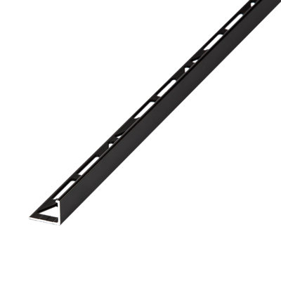 Diall Black 12.5mm Straight Aluminium Tile Trim from B&Q