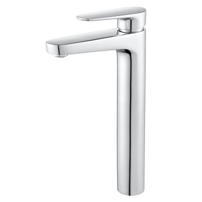 GoodHome Cavally Tall Chrome Effect Round Sink Or Worktop Mono Mixer Tap from B&Q