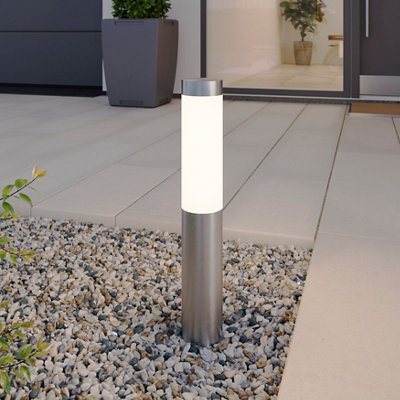 B&Q -  Callisto Contemporary Stainless Steel Mains-Powered 1 Lamp Integrated Led Outdoor Post Light (H)480mm