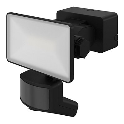 GoodHome Davern Awl1020-Ib Black Mains-Powered Cool White Outdoor Led Pir Floodlight 1000Lm from B&Q